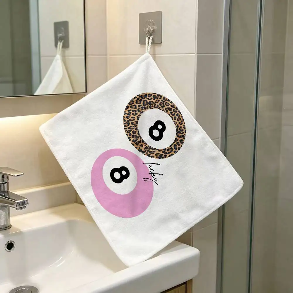 Lucky Polyester Cotton Daily Towel Leopard Hanging Kitchen Hand Wiping Cloth Durable for Whole House Use