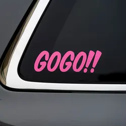 GOGO-pegatinas de vinilo con letras Para coche, calcomanías bonitas Para ventana de motocicleta, casco de carreras, Accesorio de decoración divertido Para automóviles