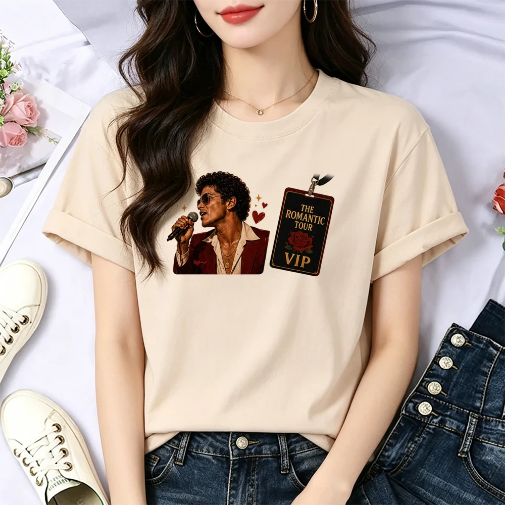 Bruno Mars t shirt femme clearance sales goth Retro gyaru y2k t shirt meme aesthetic jojifuku graphic