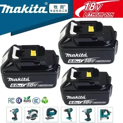 Genuine Makita 18V Battery 6ah,With Battery indicator Rechargeable Makita 18 V Battery,BL1830 BL1840 BL1850 Power Tool Battery