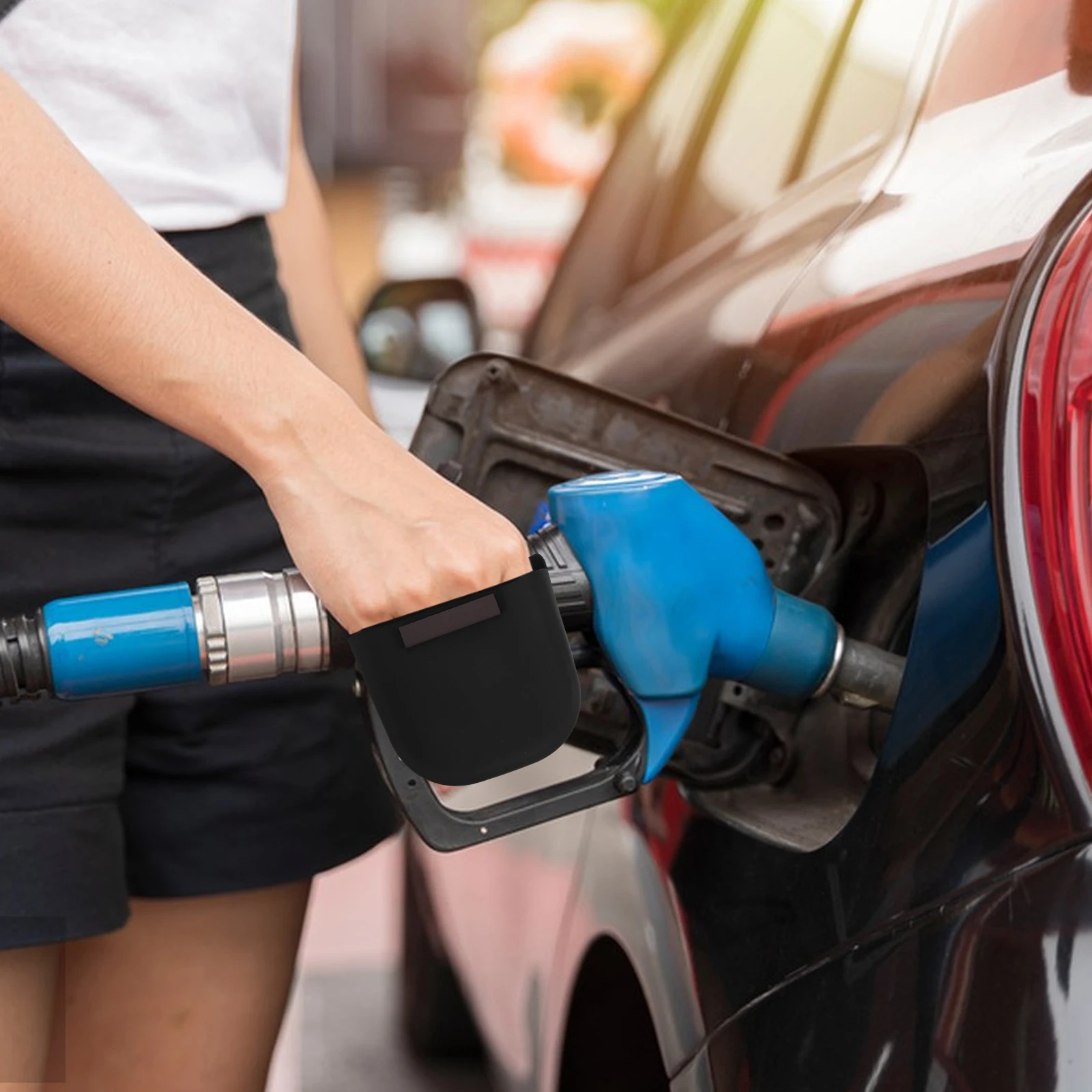 

Reusable Car Refueling Silicone Gloves Gas Pump Handle Cover Safety Automotive Protective Mitts Easy Clean Portable