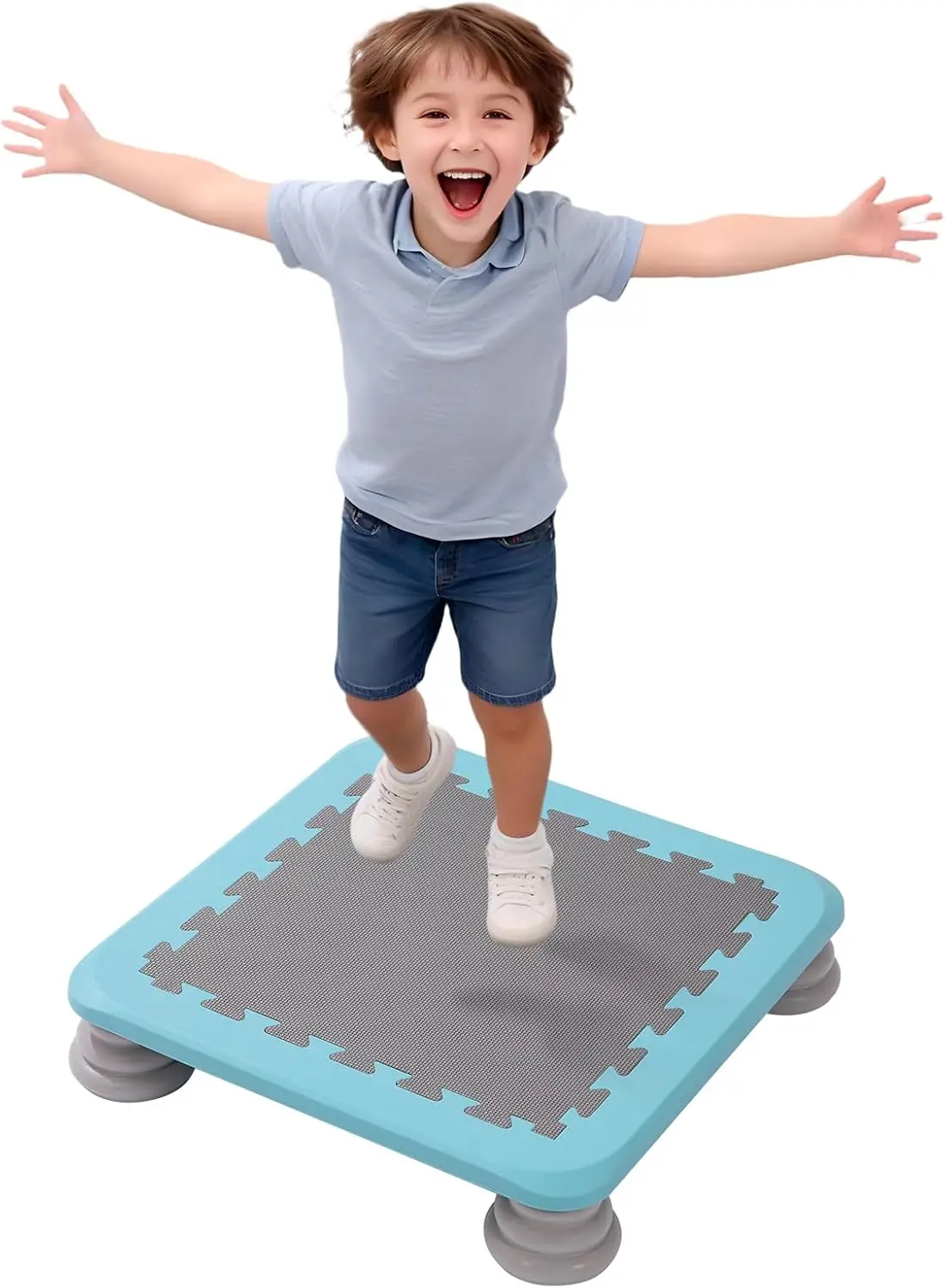 Mini Trampoline for Kids, Indoor Rebounder Non-Slip Base, Sensory Trampoline for Autism Kids, Bounce Board for Sensory Integrati