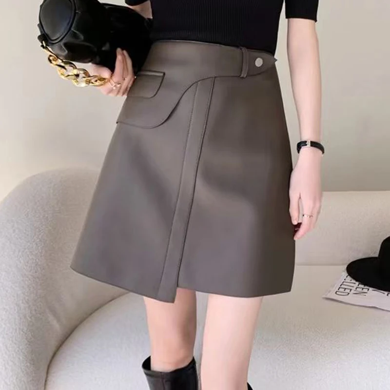 Autumn and Winter 2022 New Design Sense High Waist Slim A-line Hip Wrapped Skirt Women  skirts for women