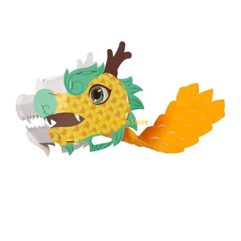 

Y5GC DIY Handicraft New Year Dragon Cosplay Props Handmade 3D Paper Dragon Party Supplies Art & Craft Gift for Girls Boys