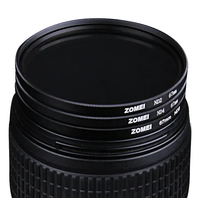 Filtro de lente ND 2 4 8 de densidad neutra de 37/49/52/55/58/67/72/77/82 mm para Canon Sony