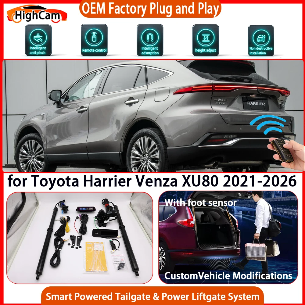 HighCam for Toyota Harrier Venza XU80 2021-2026 OEM JHJHCAR Smart Powered Tailgate Power Liftgate Tailgate Power Lift Gate