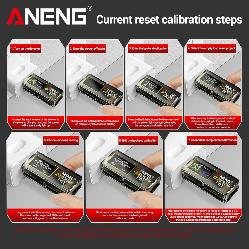 ANENG P01 DC 4-30V USB Digitaler Spannungstester mit Ausschalt-Speicherfunktion Schnellladungs-Spannungs-Strom-Kapazitäts-Tester – Detail 11
