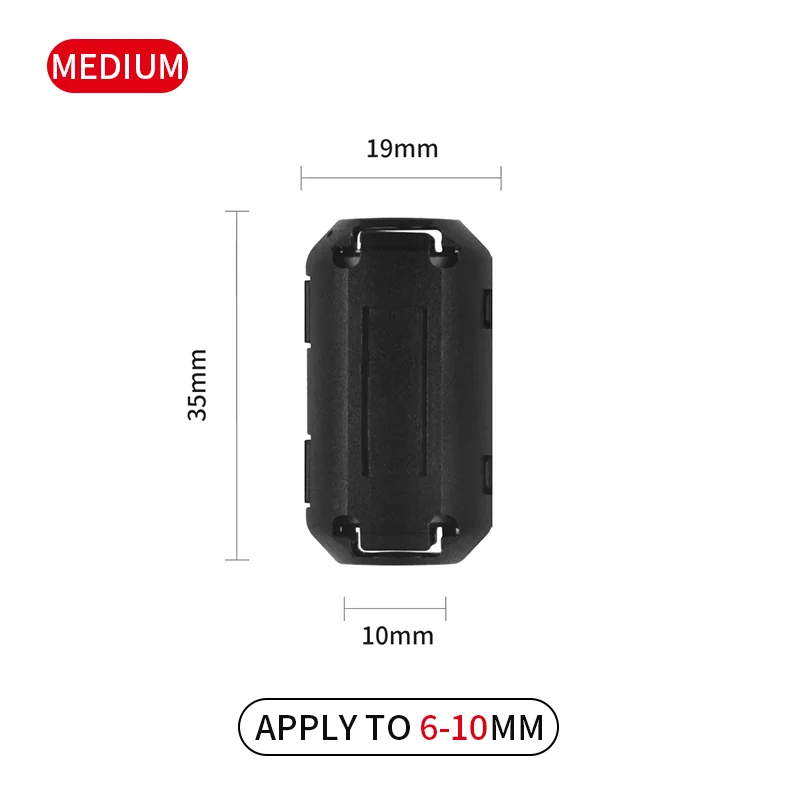 QINCROWN 2 uds clip-on núcleo de ferrita cable anillo estrangulador RFI EMI filtro supresor de ruido para línea de Audio cable de vídeo USB 6/10/13mm