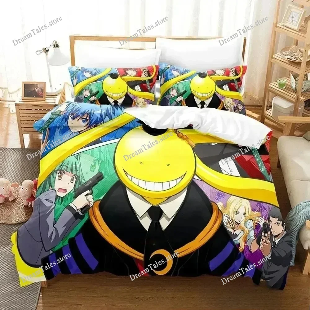 

Anime Assassination Classroom Koro-sensei Bedding Set Boys Girls Twin Queen King Size Duvet Cover Pillowcase Bed Boys Adult