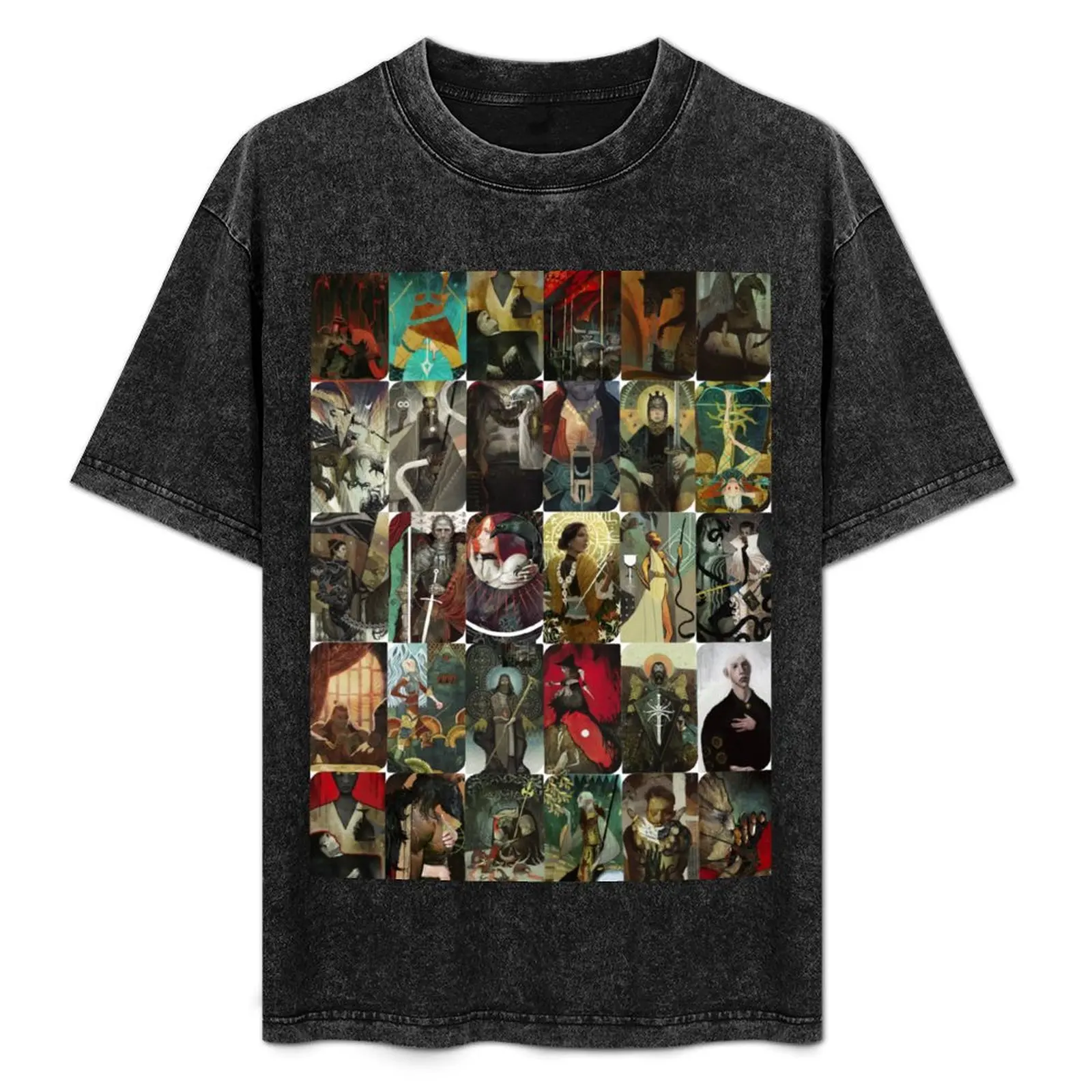 

Dragon Age Tarot Cards T-Shirt Casual Streetwear Short Sleeve Tee