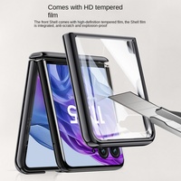 With Tempered Glass Protective case For Moto Razr 50 Ultra Motorola Razr 50 Spring Hinge All-inclusive Camera protect Cover
