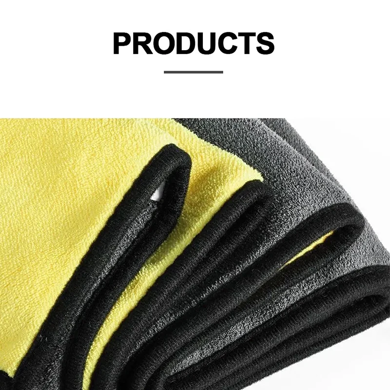 Microfiber Cleaning Towel Car Cleaning Cloths Super Absorbent Microfiber Towel Wash Towels Car Double Layer Detailing Care