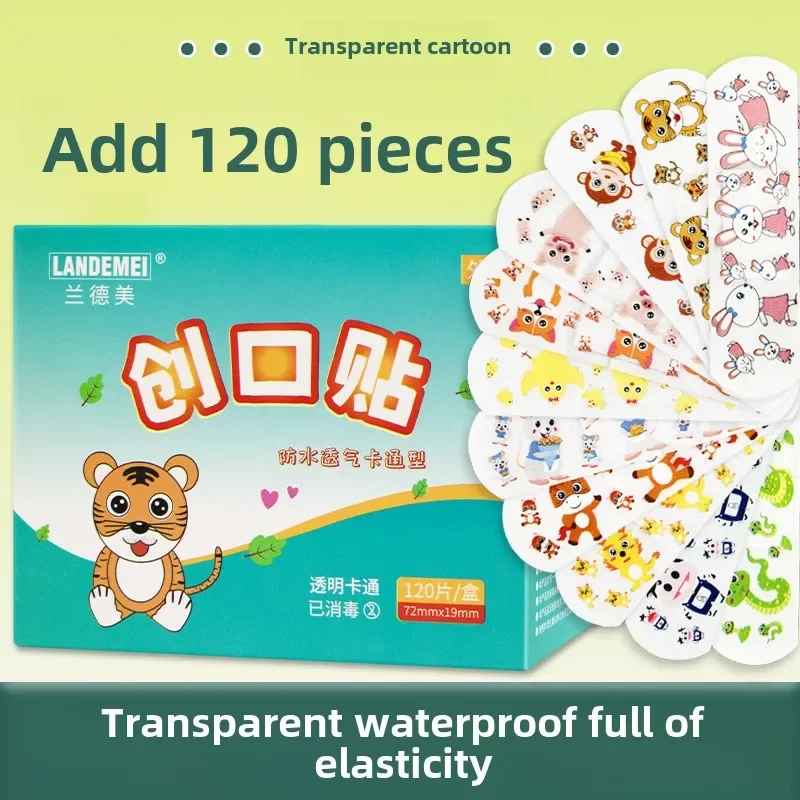 

120 Pcs/box Cartoon Band-aid Cute Mini Children Breathable Transparent Waterproof Bandage Medical Ok Bandages Hemostatic Patch