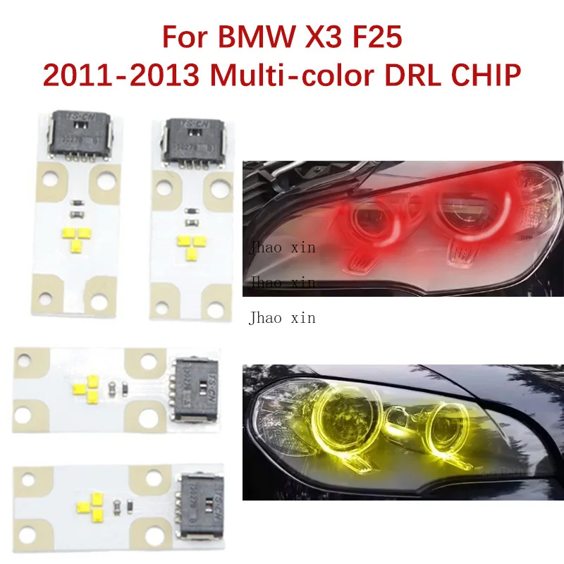 Daytime Running Light For BMW X5 E70 2011-2013 Angel Eye Car Headlight DRL CHIP Light Guide Tube Ballast Multi-color 63117263051