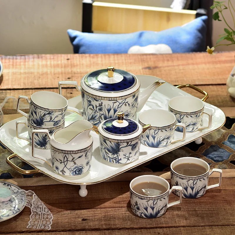 American coffee light luxury cup household afternoon tea tea set tea set bone china sense