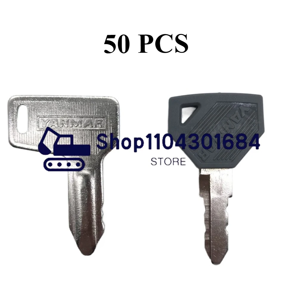 50pcs 301 Excavator Ignition Key for Yanmar Engineering Vehicle Accessory VIO15, VIO15-2, VIO17