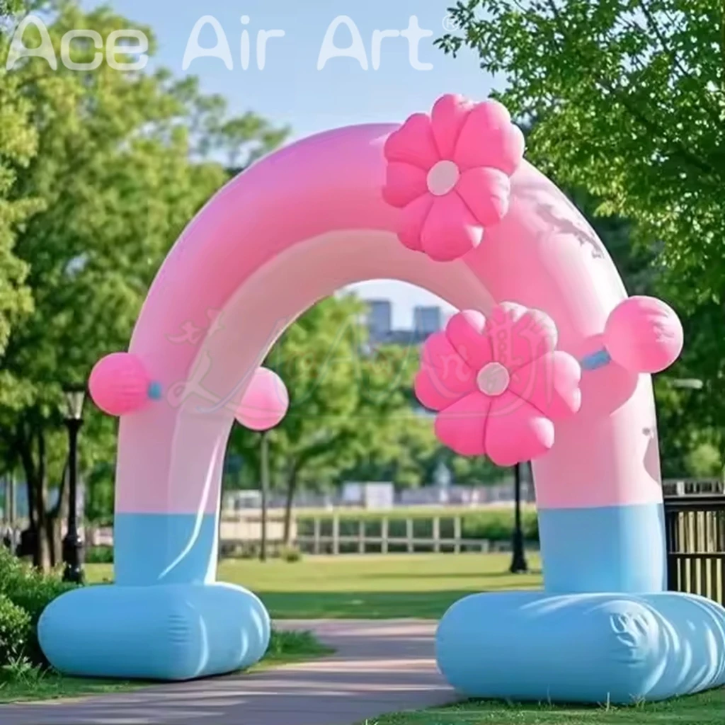 Entrée gonflable personnalisée d'arc de fleurs publicitaires pour les événements et les fêtes