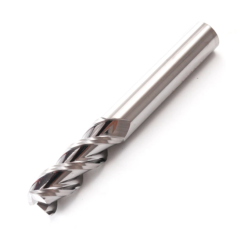 Zgt Snijden Aluminium Koper Woods Cnc Cutter HRC55 3 Fluit Wolfraam Stalen Frees End Mill Aluminium 4Mm 6mm 8Mm 10Mm 12Mm