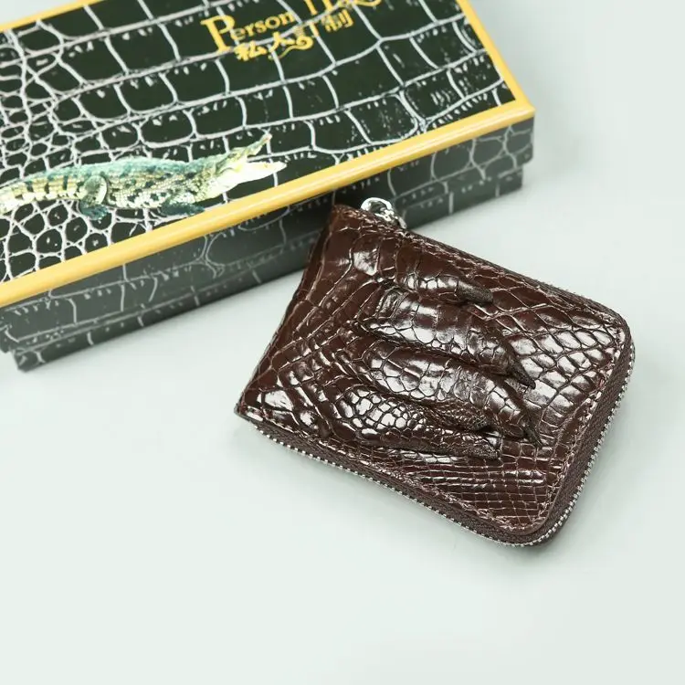 2026 موضة جديدة للرجال حاملي البطاقات والهويات التمساح جلد طبيعي قصير المنظم محفظة الصبي العلامة التجارية الفاخرة حامل بطاقة الرجال محفظة