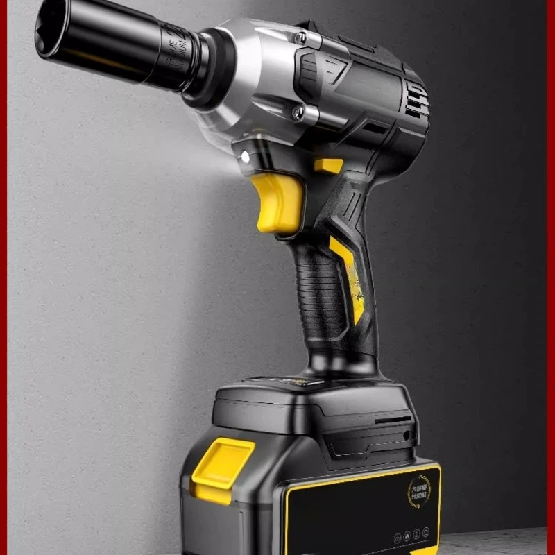 Electric Wrench Large Torque Brushless Impact Rechargeable Lithium Battery Heavy Duty Auto Repair Tool