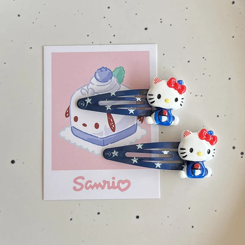 Sanrio Hello Kitty fermaglio per capelli Cartoon Anime Hairpin Lady Bangs Side Barrette strumenti per il trucco ragazze copricapo accessori per