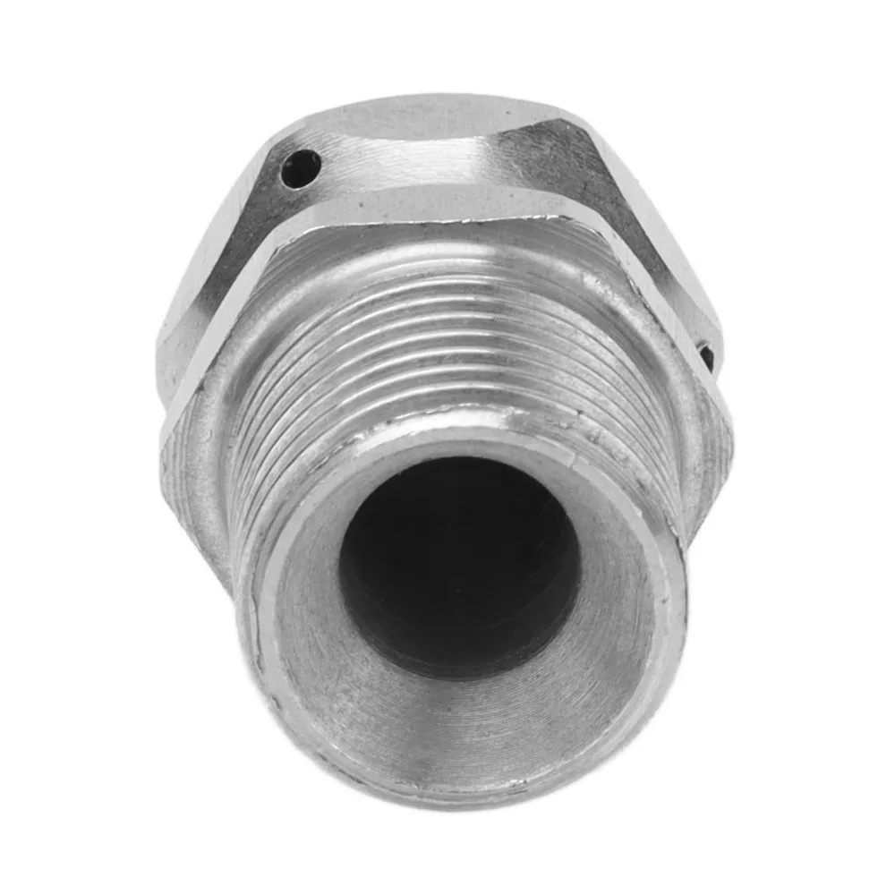 Durable G1/4in Male Thread Pipe Cleaning Nozzle Stainless Steel 4 Hole Sewer Cleaning Nozzle Sewer Jetter Nozzle Sewer Cleaning