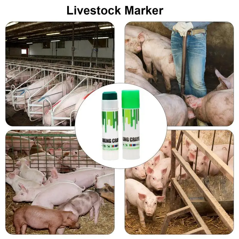 Crayon Livestock Marking Cattle Marking Crayon Safe High Purity Paraffin-Based Livestock Skin Marking Paint Pen For Duck Pig