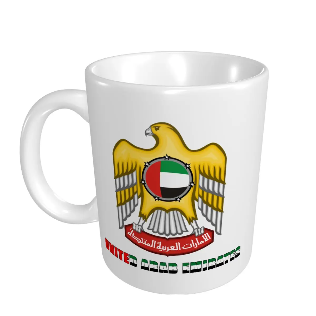 Mark Cup Mug United Arab Emirates Letter Flag Emblem Coffee Mugs Tea Milk Water Cup Travel Mugs For Office Home