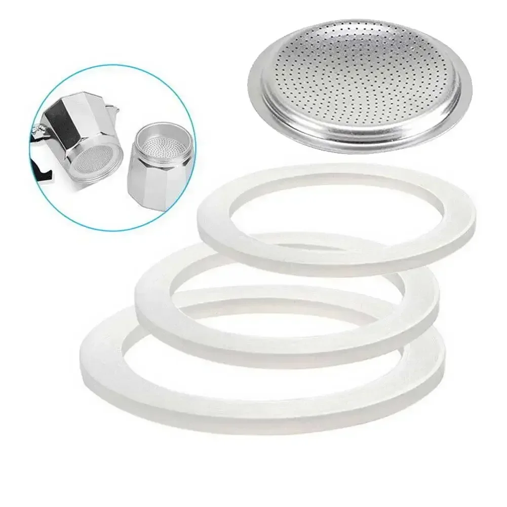 Silicone Sealing Ring Spacer Flexible Washer Gasket Ring Replacement For Moka Pot Espresso Coffee Makers Accessories