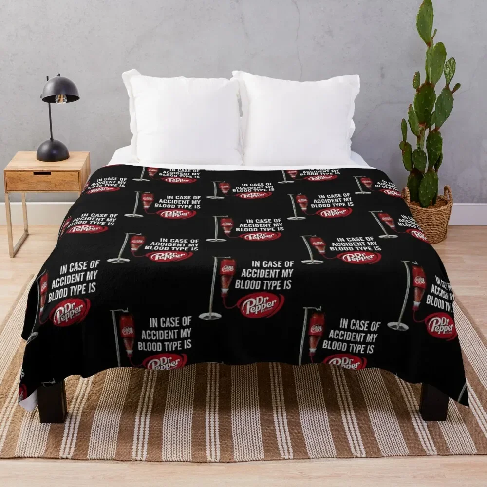 in Case of Accident My Blood Type is Dr Pepper Throw Blanket Blankets For Baby Warm Extra Large Throw Sofa Blankets