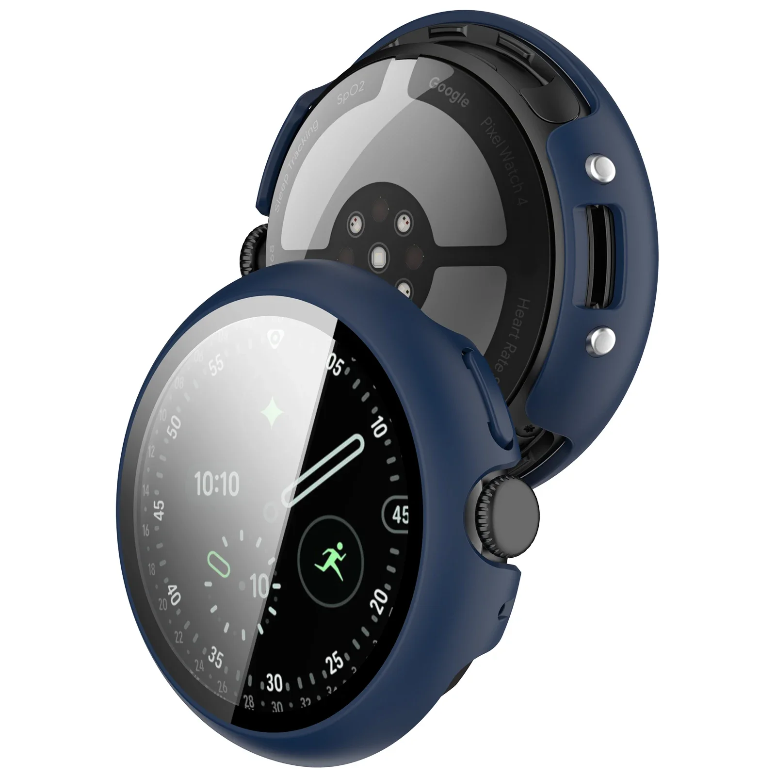 Gehärtetes Glas + Hülle für Google Pixel Watch 5 41mm 45mm, Hart-PC Rundumschutz-Bumper mit Displayschutzfolie für Google Pixel Watch 4 – Detail 24
