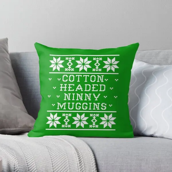 

Cotton Headed Ninny Muggins Printing Throw Pillow Cover Square Wedding Sofa Waist Comfort Cushion Pillows not include One Side