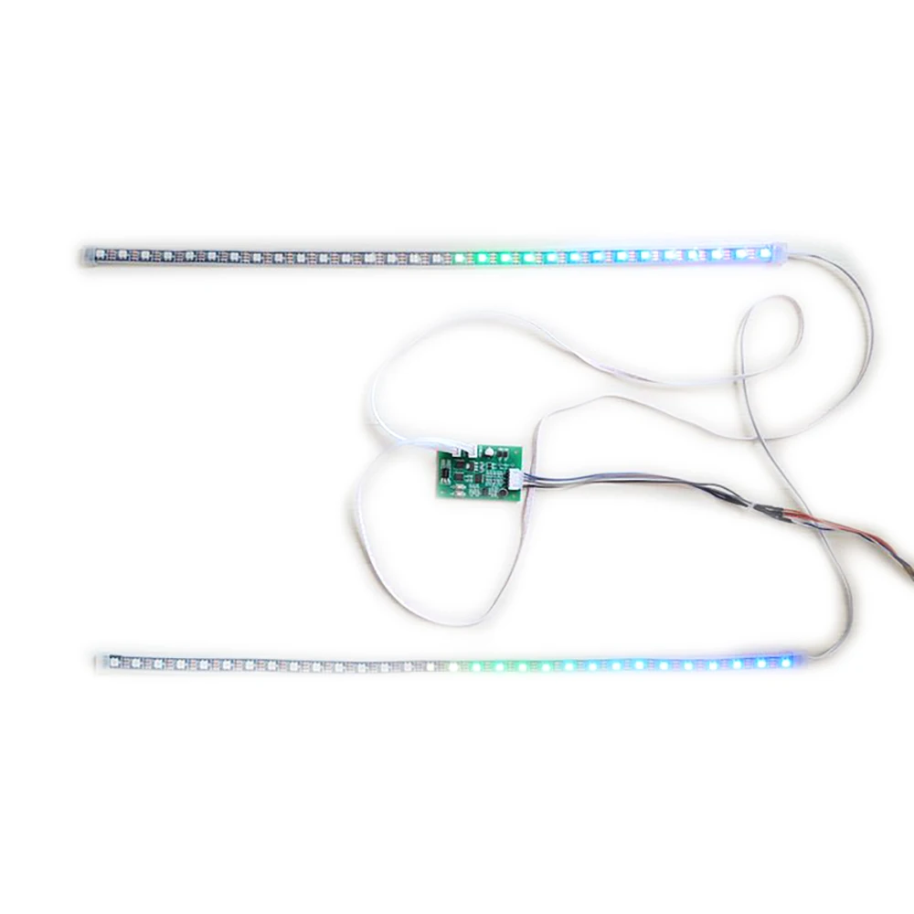 1.5Meter Audio Music Spectrum Level Indicator Dual 30/60/90 LED Colorful Flexible Soft strip Sound Voice Control Remote Control