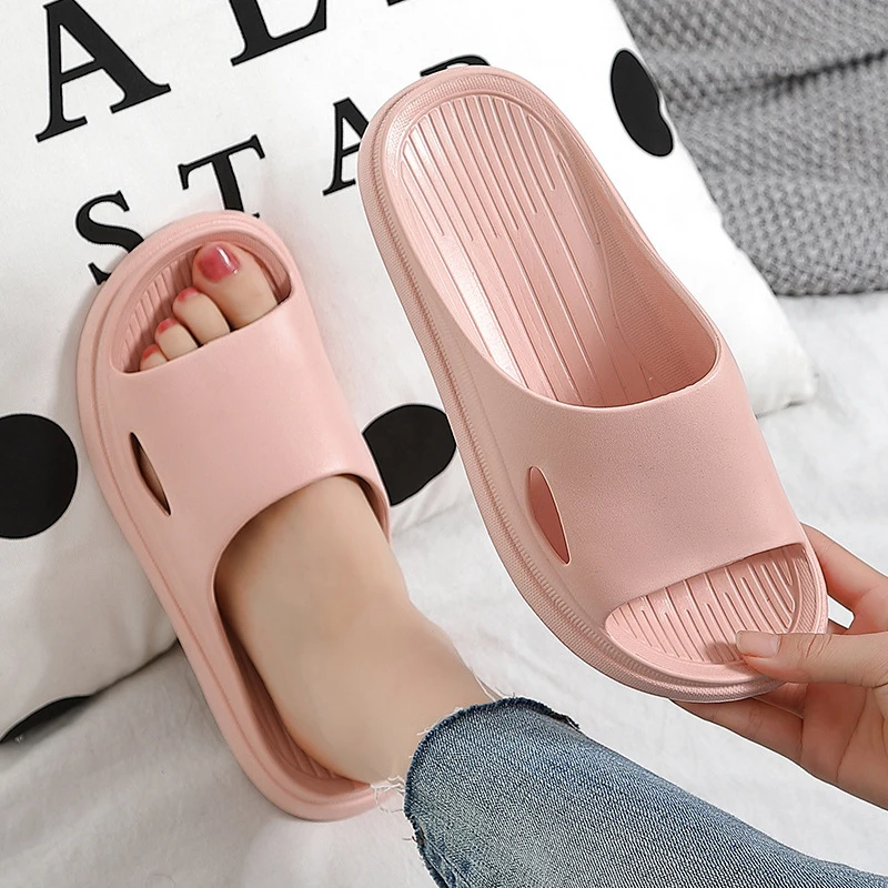 Unisex Home Slippers Summer Indoor Floor Non Slip Sandals Couple Family Women and Men Hotel Bathroom Slippers