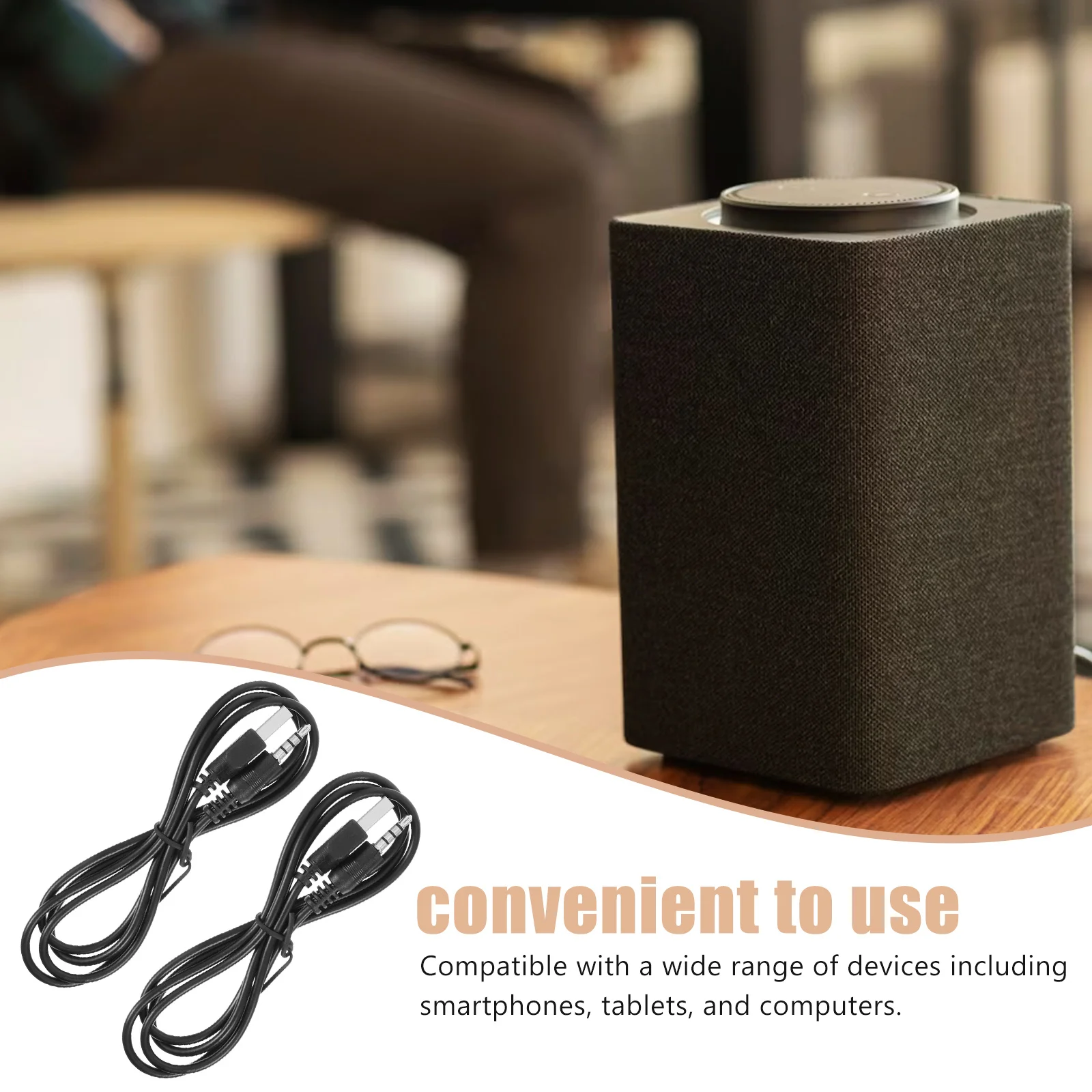 

2Pcs USB to 3.5mm Audio Charging Cable Adapter Portable Headphone Jack Cord Compatible with Smartphones Tablets Computers USB