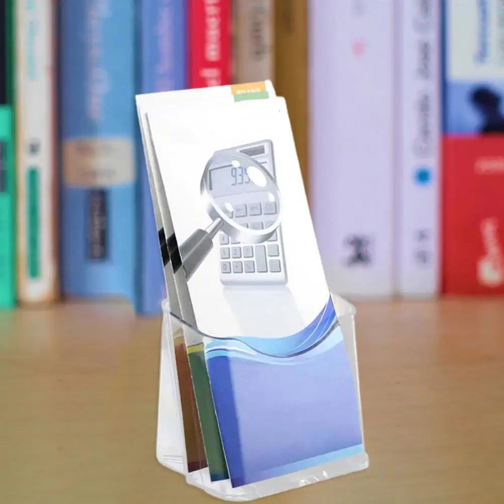 Stand-alone Brochure Holder Anti-slip Brochure Holder Acrylic Brochure Holders Desktop Wall Mount Organizers for Flyers