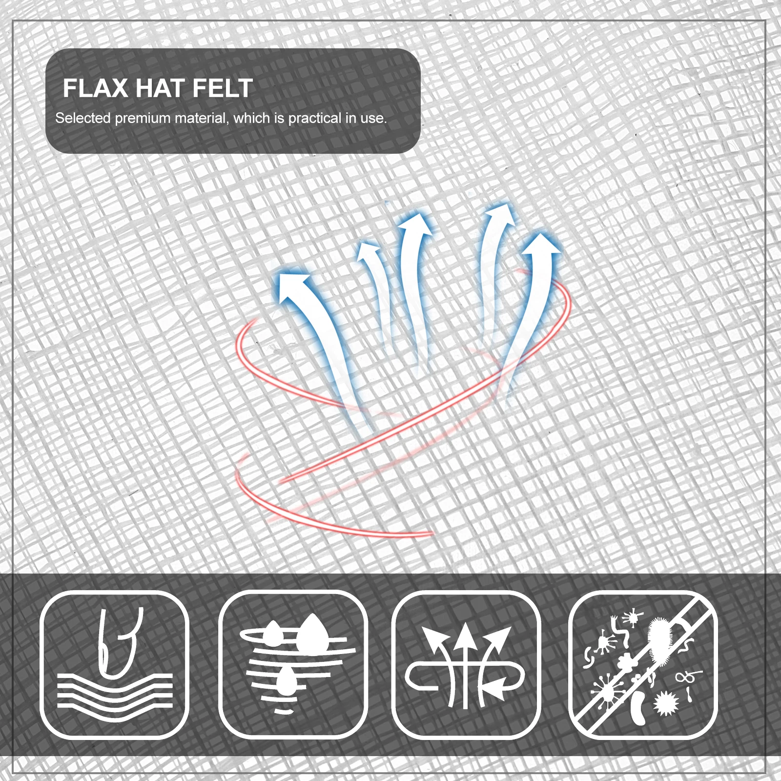 

1pc White Base Material Ladies Decorations Photo Flax Trendy Chic Hat Felt Elegant Hat Felt Accessories Fabric