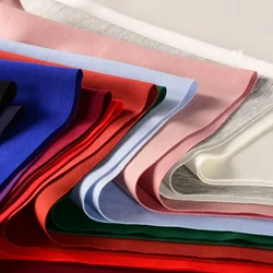 Air Layer Fabric Spring Summer Thin Knit Elastic Soft Breathable Clothing Fabric Cloth Sewing Polyester Spandex Rayon Material
