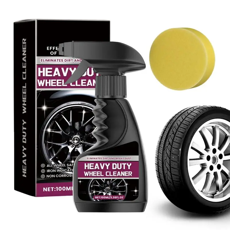 

Rim Cleaner Spray 100ml Long Lasting Car Tire Dirt Removal Auto Tire Cleaning Tools Powerful Polishing Car Detailing Auto