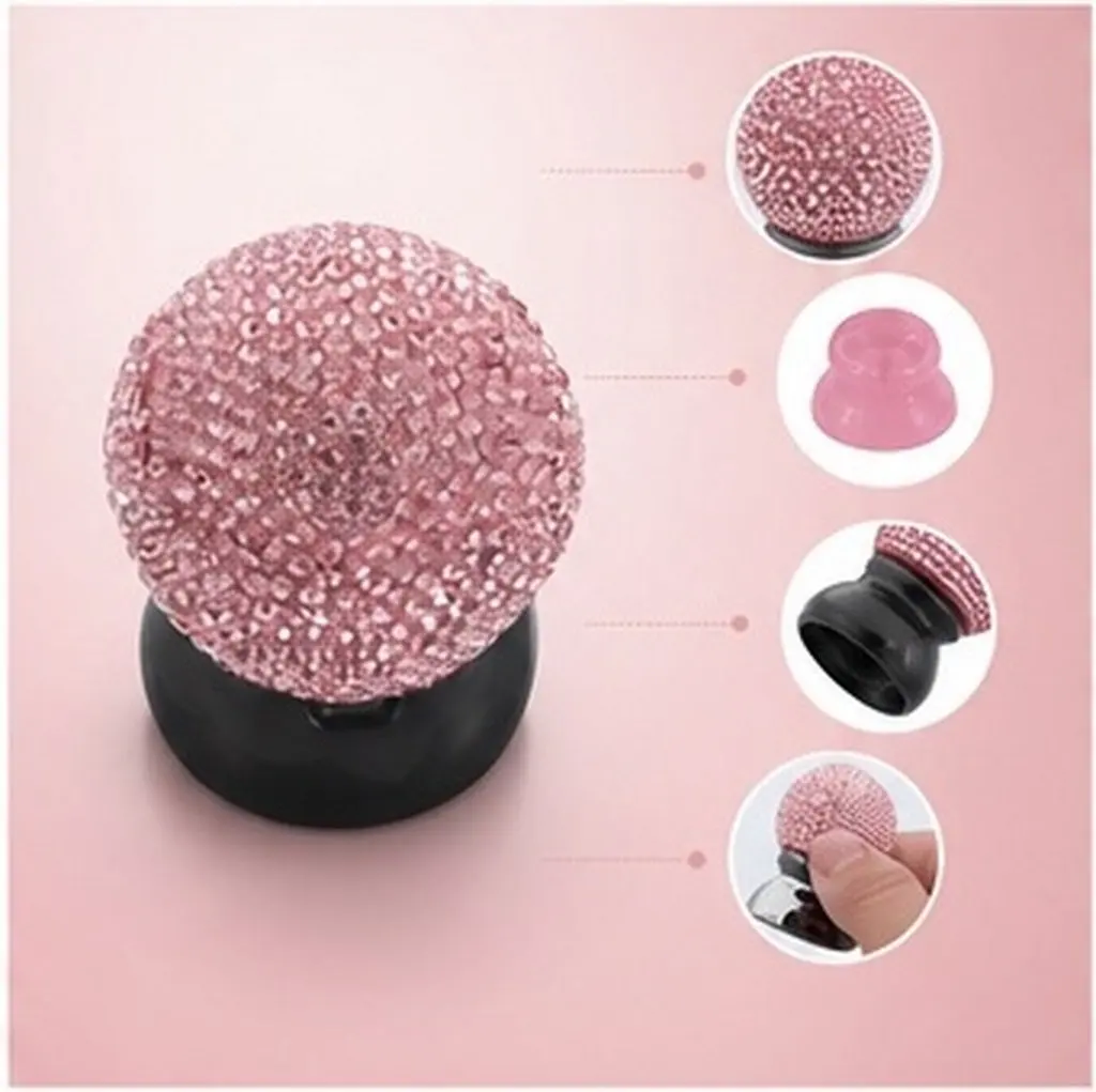 Car Push Start Button Cover Rhinestone Joystick Style Sparkling Crystal Decoration Interior Women Pendant