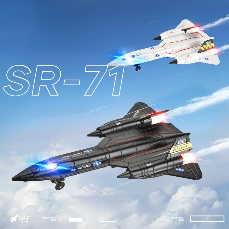 

SR-71 Blackbird американский разведный самолет, модель истребителя, звук и свет, детская игрушка, коллекция украшений, подарок