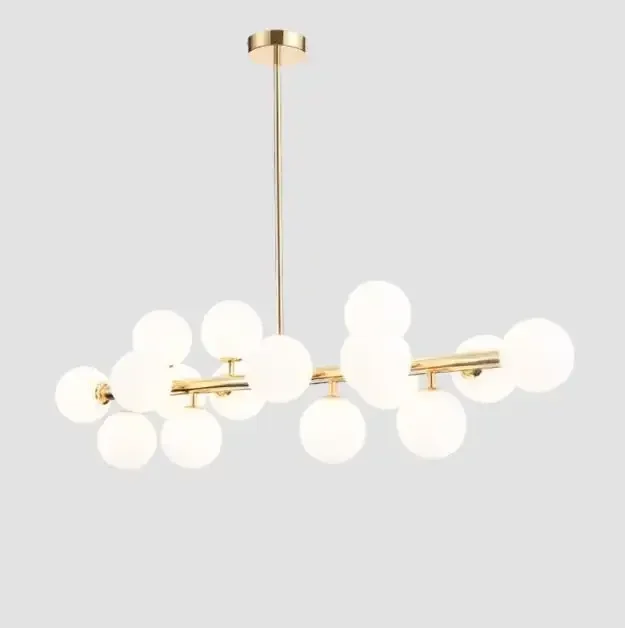 

Vintage Loft Industrial chandelier black Gold Bar Stair hanging light Dining Glass ball Retro glass LOFT gold chandelier