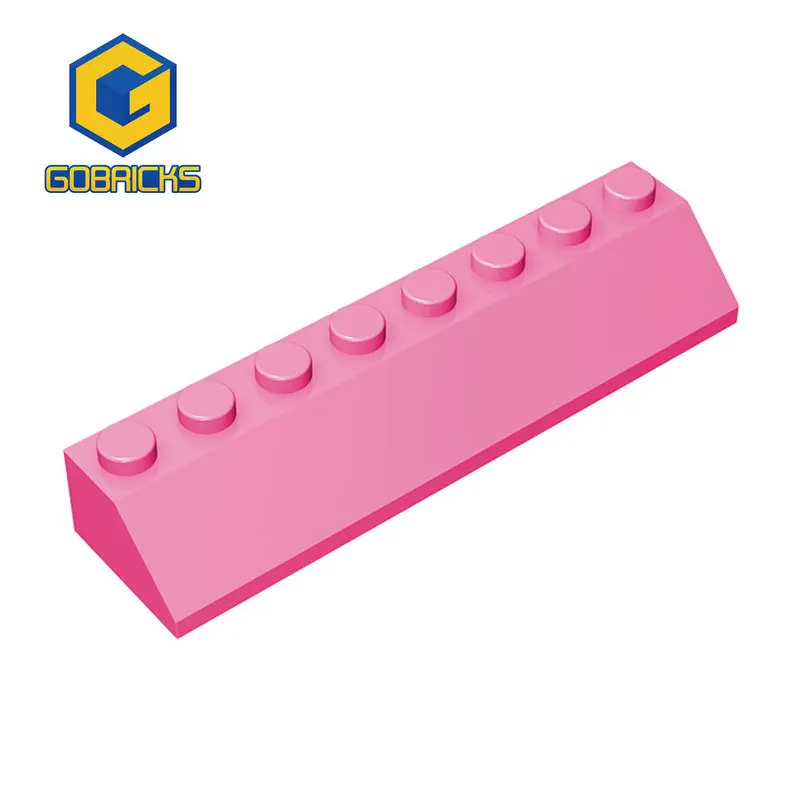 Gobricks 10Pcs Parts Brick Slope 2 x 8 DIY block brick part 4445 Compatible With Particles Children\'s Assembles Building Blocks