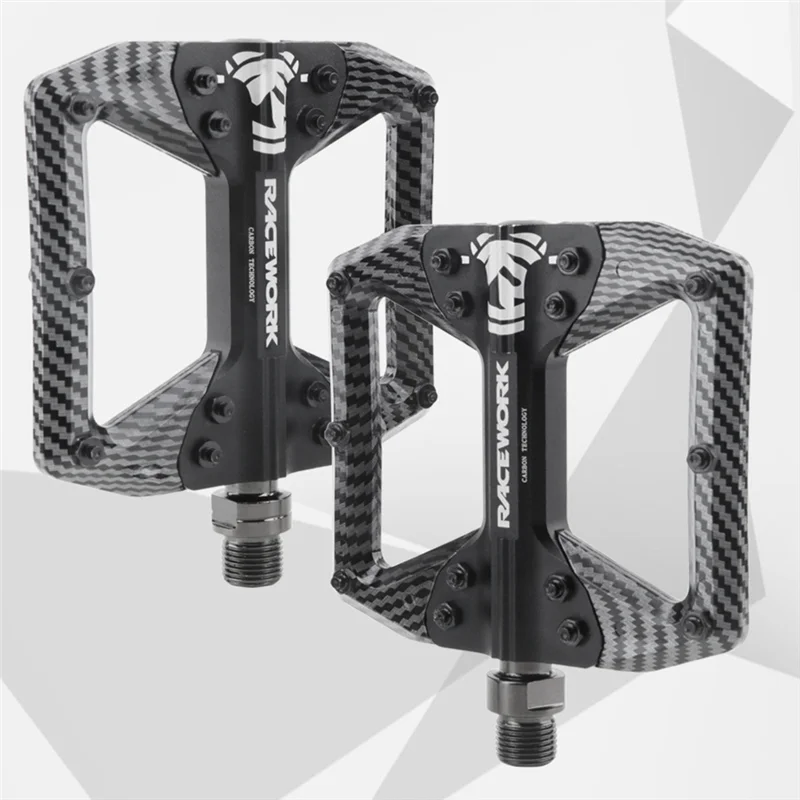 

AED2-RACEWORK MTB Road Bike Pedal Ultralight Nylon Sealed Bearings Carbon Coating Mountain Bike Pedals Bicycle Accessories