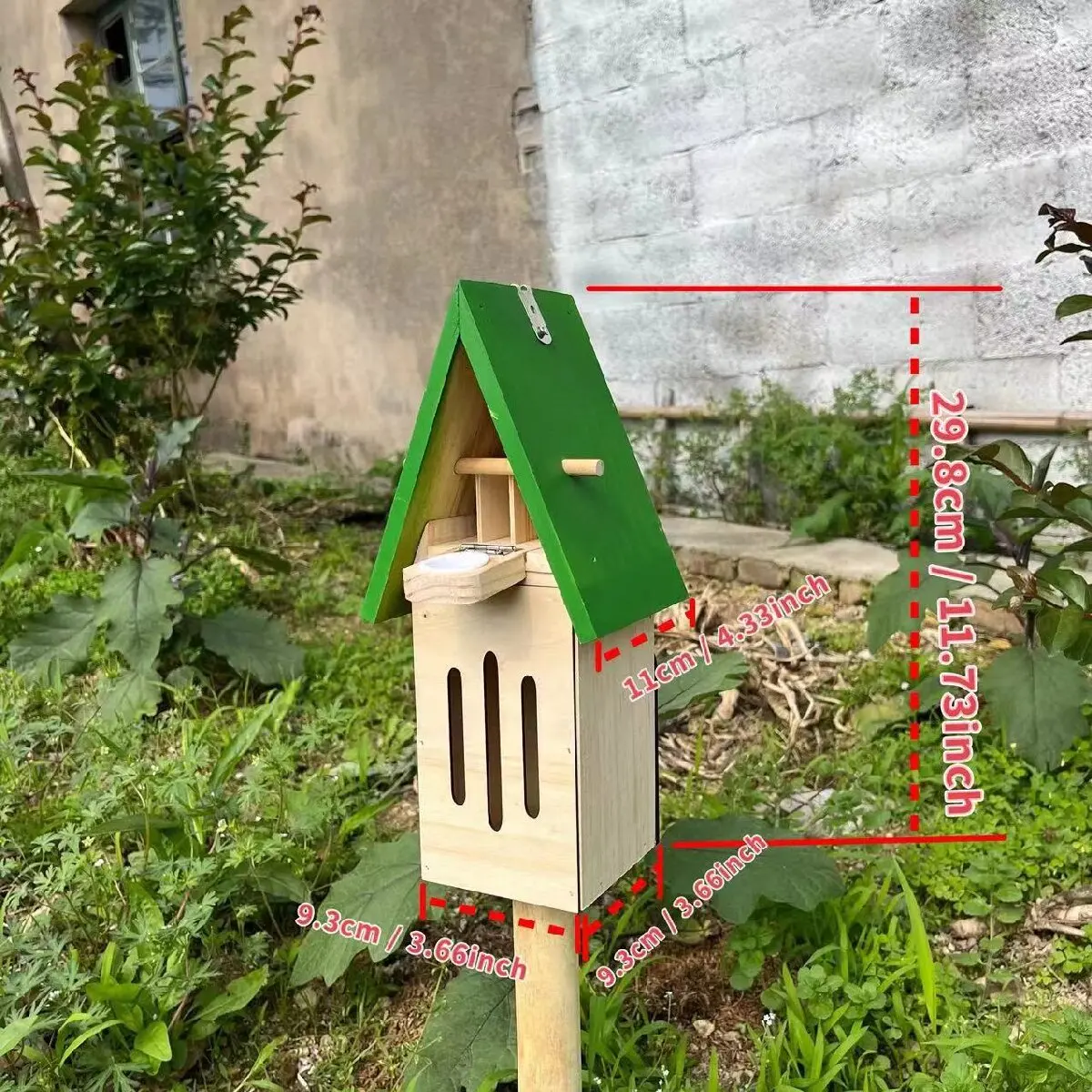 Wooden Butterfly House Butterfly Room Garden Decoration Outdoor Green Roof Can Be Planted in the Ground Butterfly House 1 Piece
