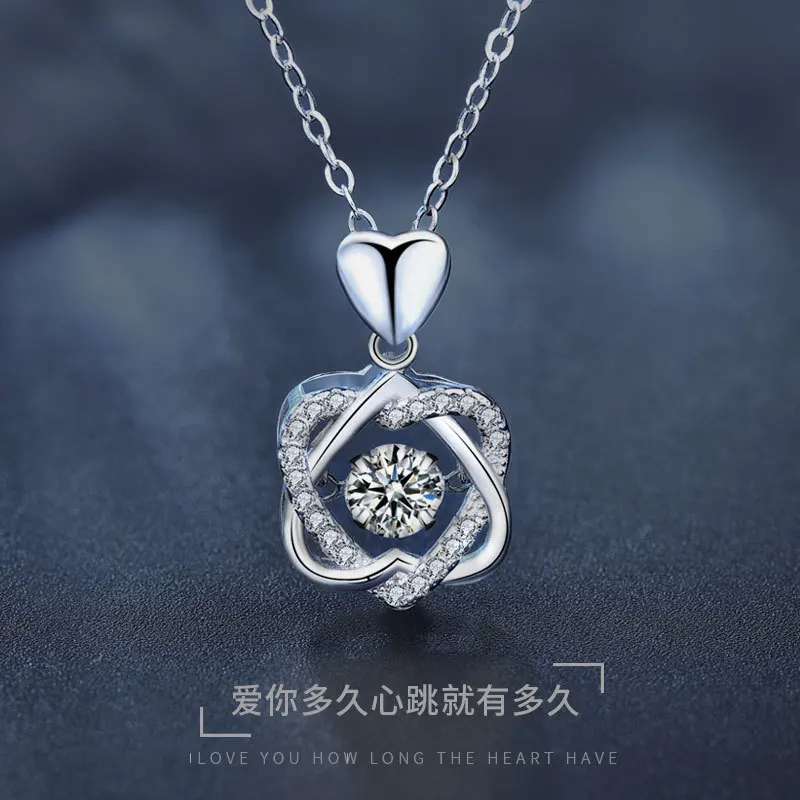 

S925 pure silver moissanite octagonal star necklace, women's high-end silver jewelry pendant, jewelry and accessories