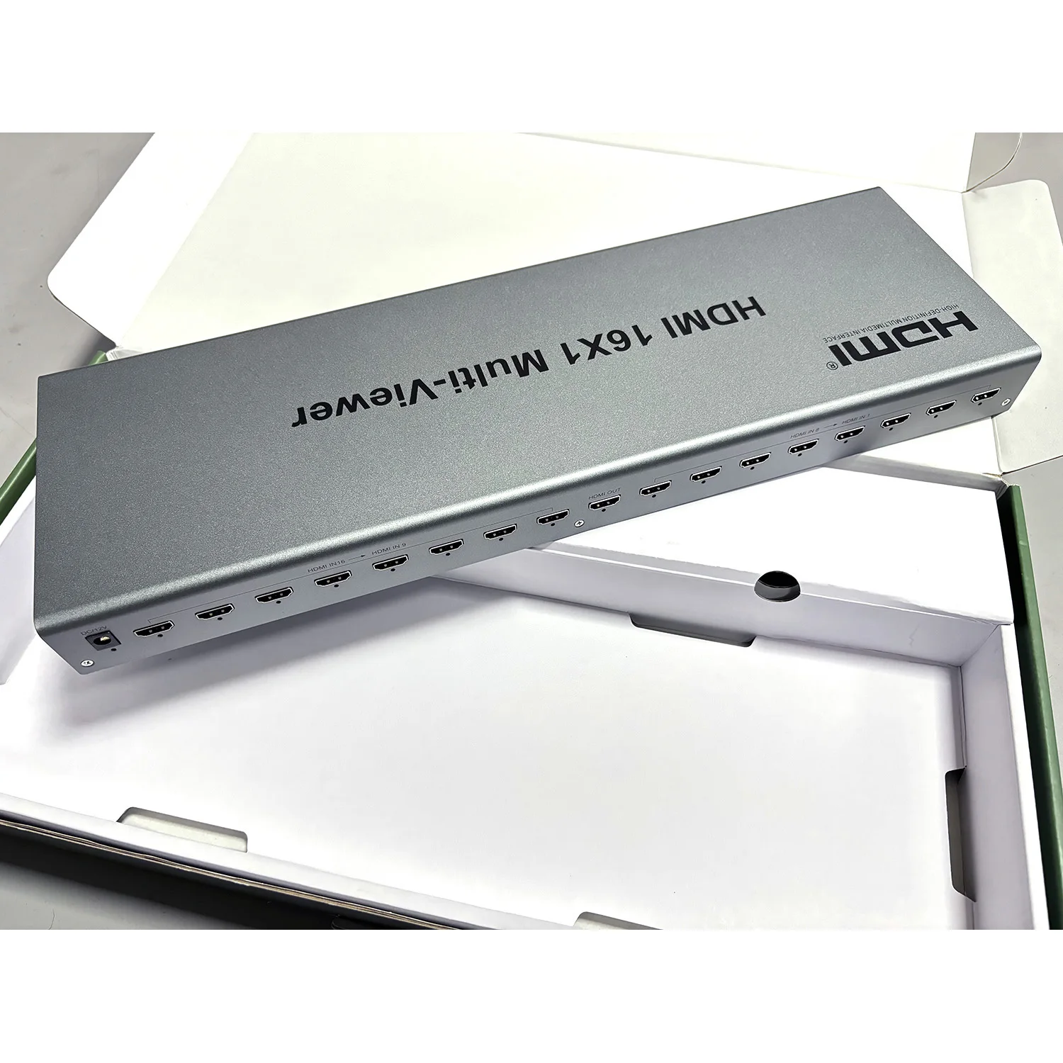 16x1 HDMI Multi-viewer 16 Port HDMI Multi Screen Splitter Video Multiplexer 16 in 1 Out 1080p for Camera Laptop PC To TV Monitor