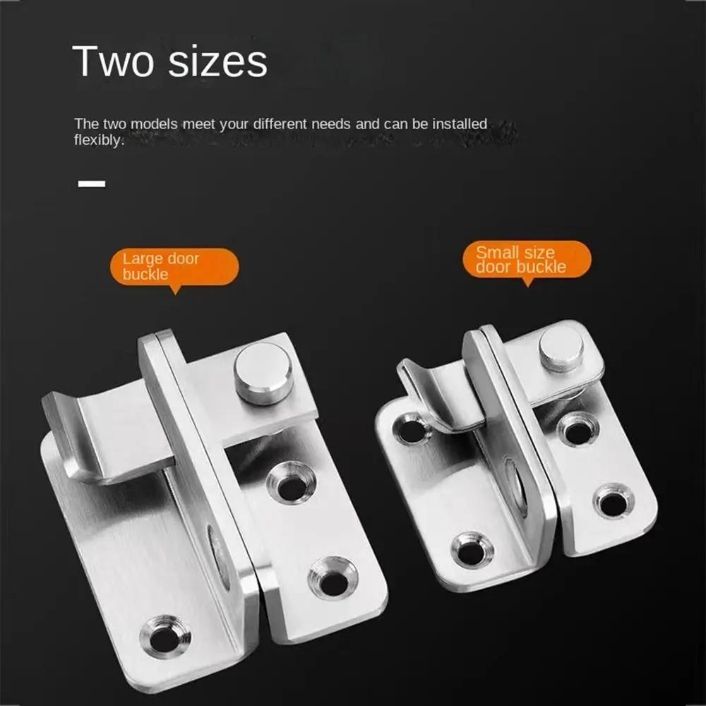 New Stainless Steel Door Buckle Thick Multifunction Anti-theft Buckle Hardware Anti-lock Padlock Latch Home Hotel