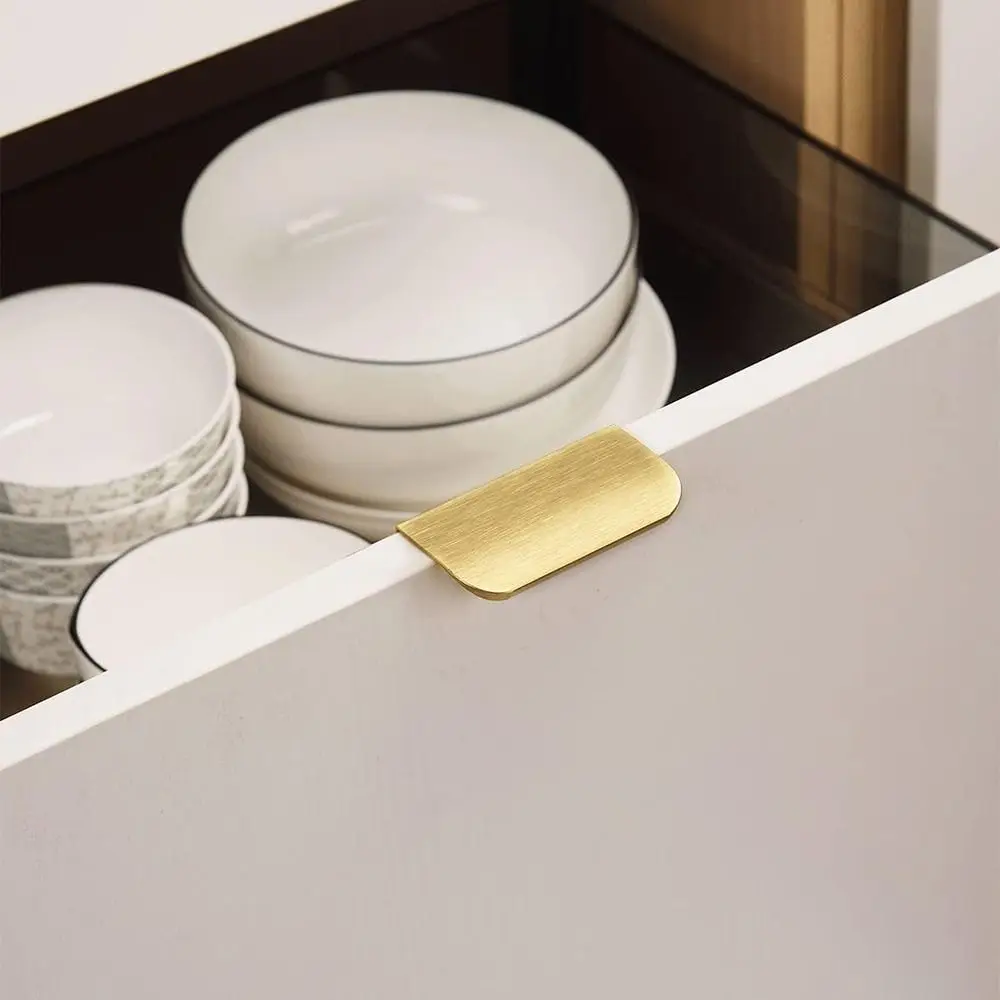 Replacement Kitchen Edge Finger Pull Aluminum Concealed Hidden Bar Pulls Hardware Drawer Pulls