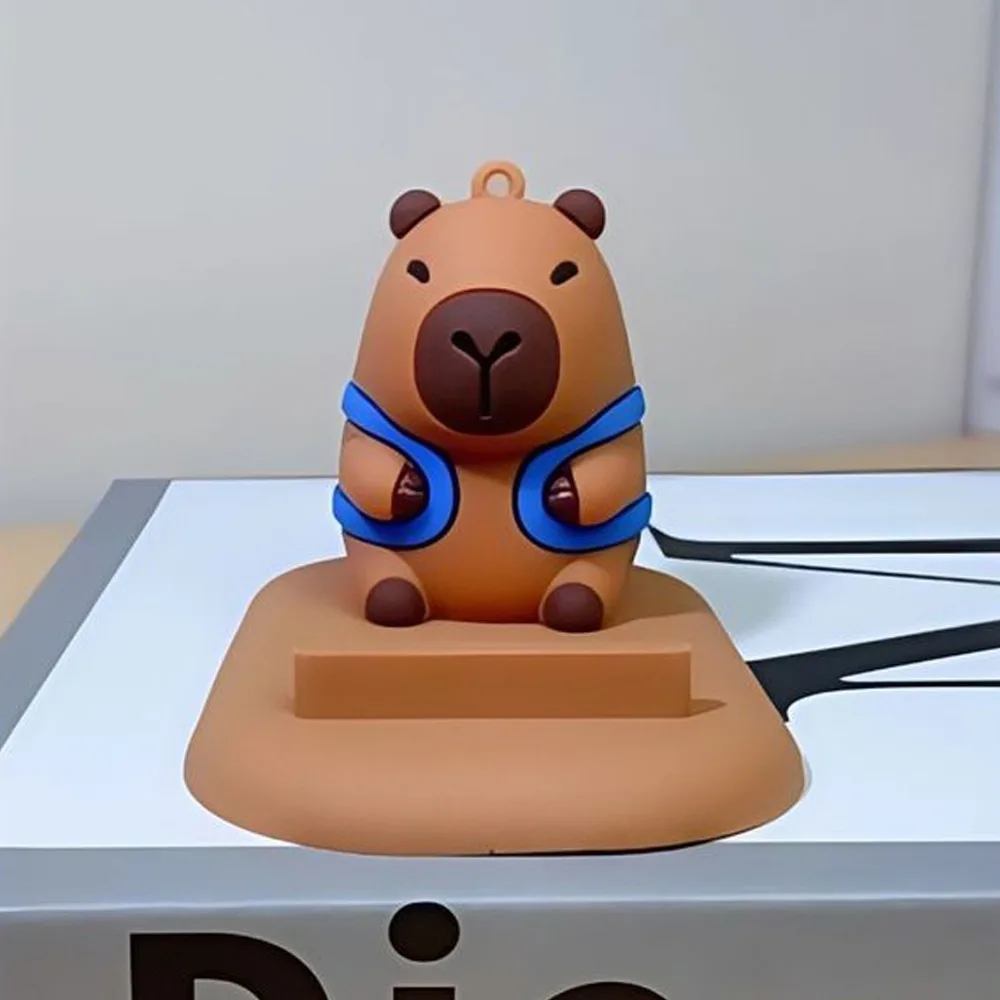 

Turtle Capybara Phone Holder PVC Doll Support Capybara Mobile Phone Stand Desk Decor Figure Model Capybara Cell Phone Bracket